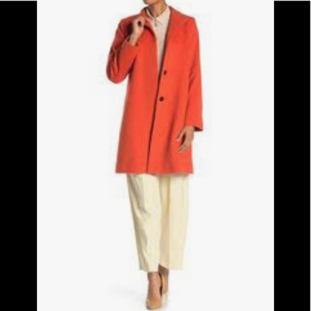 Fleurette wool coat burn orange coat